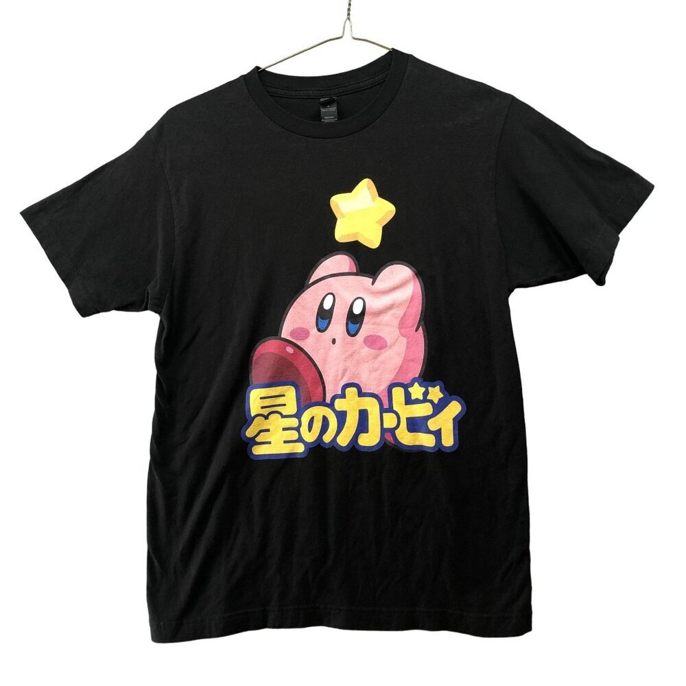 Kirby Boyfriend‎ Fit T Shirt Womens M Black Crewneck Short Sleeve Japanese Text